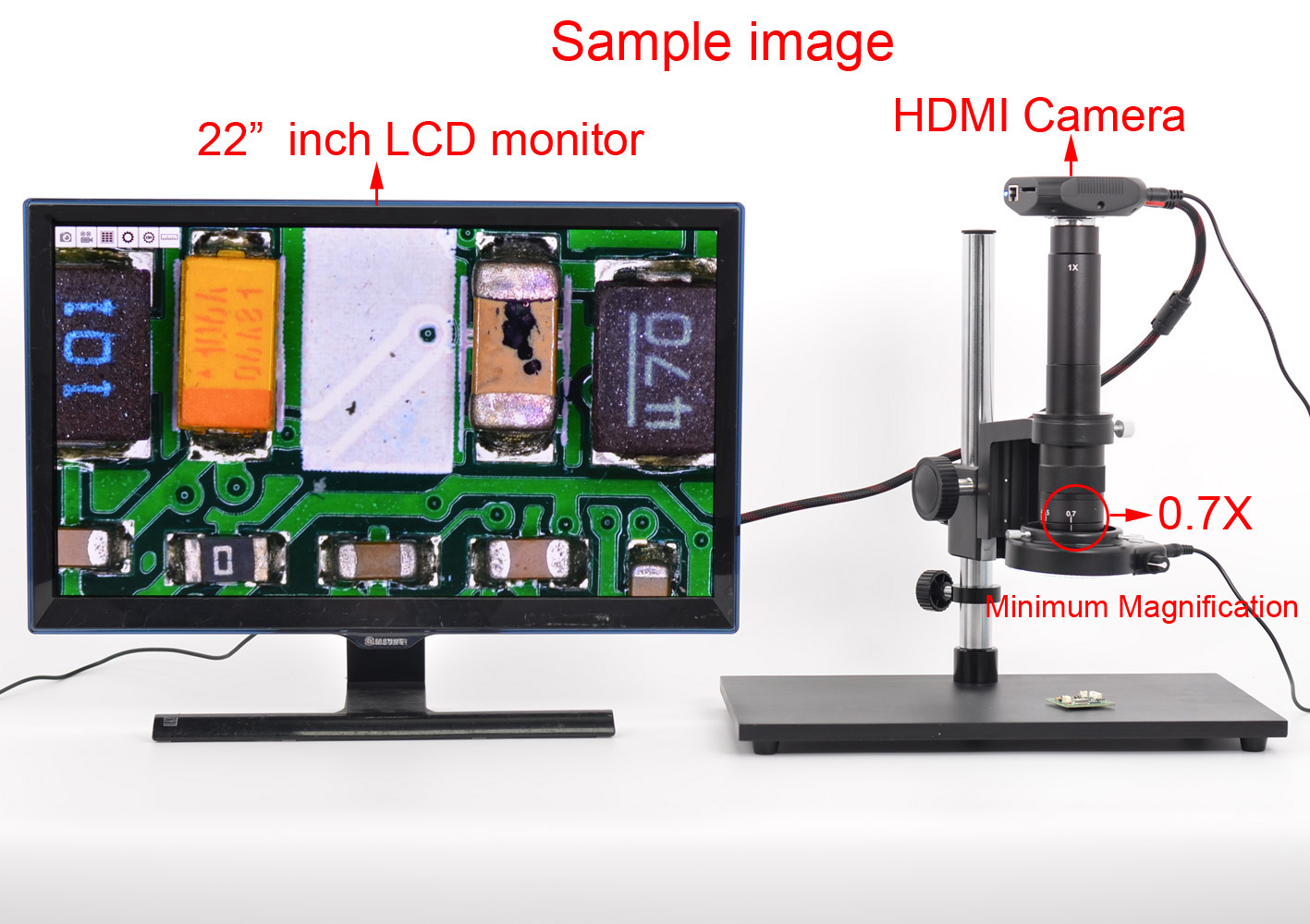 300x Zoom C-mount Glass Lens Adapter