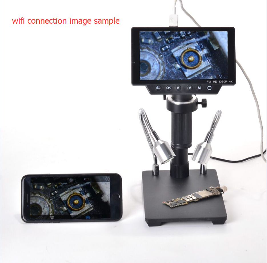 4K 1080P 60FPS HDMI USB & WIFI Digital Microscope Camera HY-1070