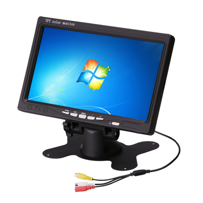 HD 800x480 7 inch LED TFT LCD monitor 7" LED backlight display Stand/Mount Monitor + Remote Control Car Monitor Reverse RearView